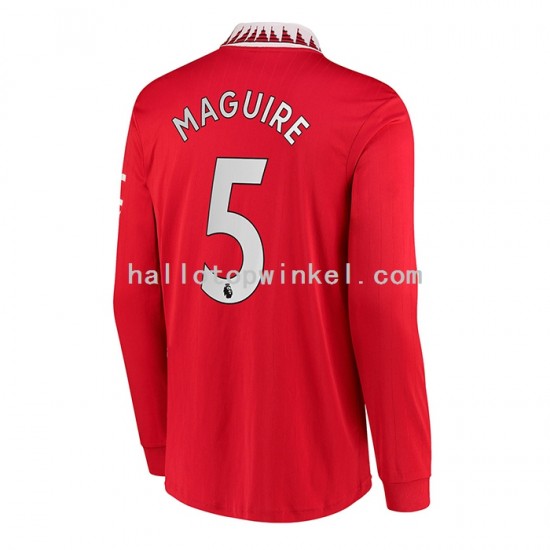 Manchester United Voetbalshirt Harry Maguire 5 Heren Thuis Tenue 2022-2023 Lange Mouw