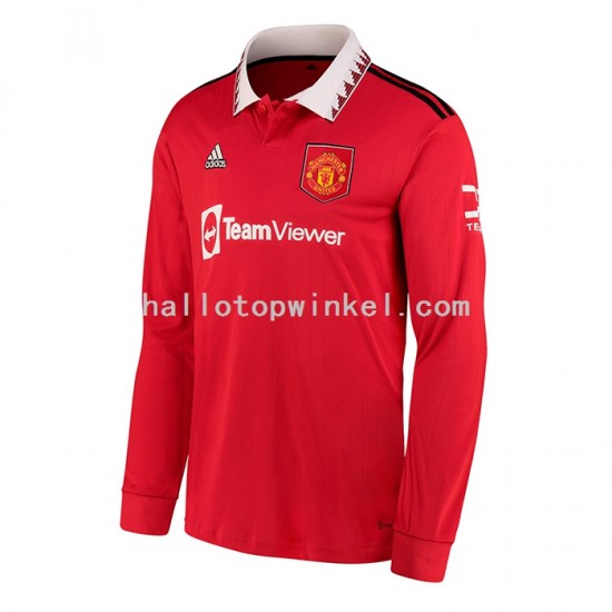 Manchester United Voetbalshirt Heren Thuis Tenue 2022-2023 Lange Mouw