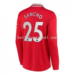Manchester United Voetbalshirt Jadon Sancho 25 Heren Thuis Tenue 2022-2023 Lange Mouw