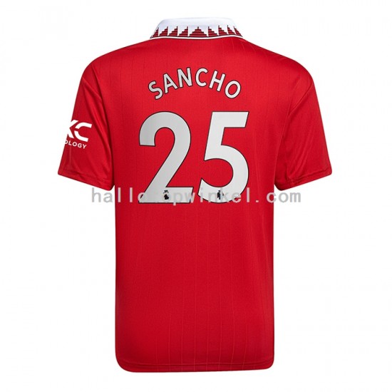 Manchester United Voetbalshirt Jadon Sancho 25 Heren Thuis Tenue 2022-2023 Korte Mouw