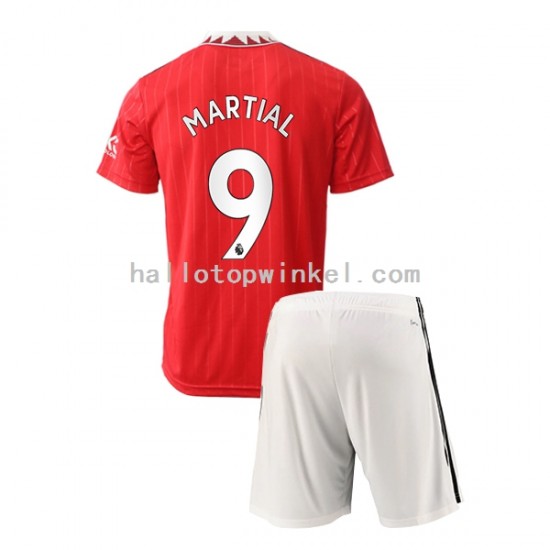Manchester United Voetbalshirt Martial 9 Kleuters/Kids Thuis Tenue 2022-2023 Korte Mouw