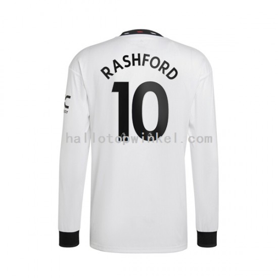Manchester United Voetbalshirt Rashford 10 Heren Uit Tenue 2022-2023 Lange Mouw
