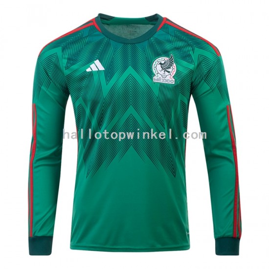 Mexico Voetbalshirt Heren Thuis Tenue WK 2022 Lange Mouw