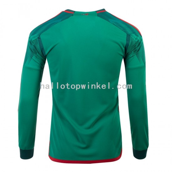 Mexico Voetbalshirt Heren Thuis Tenue WK 2022 Lange Mouw