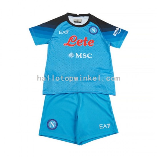 Napoli Voetbalshirt Kleuters/Kids Thuis Tenue 2022-2023 Korte Mouw