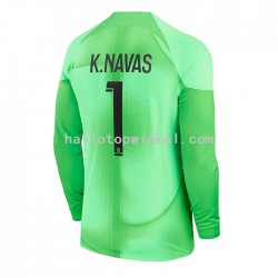 Paris Saint-Germain Voetbalshirt K.Navas 1 Doelman Heren Thuis Tenue 2022-2023 Lange Mouw