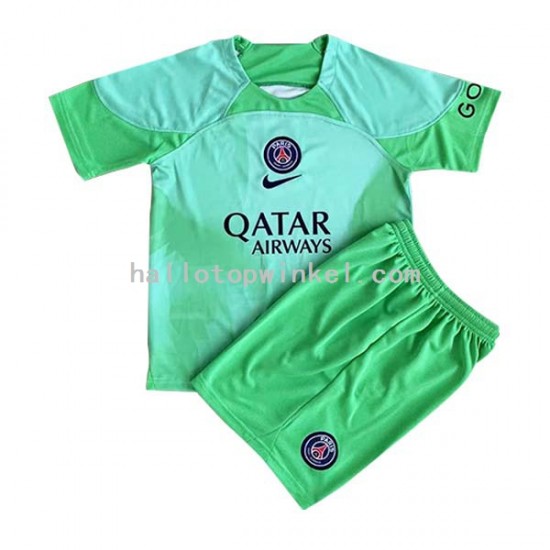 Paris Saint-Germain Voetbalshirt Doelman Kleuters/Kids Thuis Tenue 2022-2023 Korte Mouw