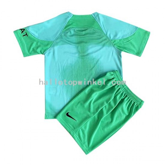 Paris Saint-Germain Voetbalshirt Doelman Kleuters/Kids Thuis Tenue 2022-2023 Korte Mouw