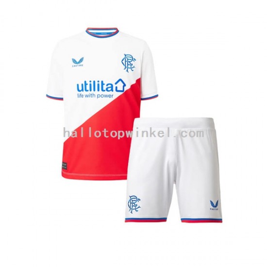 Rangers Voetbalshirt Kleuters/Kids Uit Tenue 2022-2023 Korte Mouw