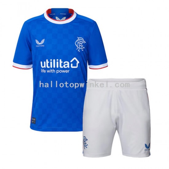 Rangers Voetbalshirt Kleuters/Kids Thuis Tenue 2022-2023 Korte Mouw