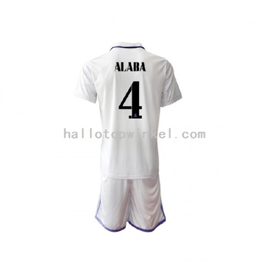 Real Madrid Voetbalshirt David Alaba 4 Kleuters/Kids Thuis Tenue 2022-2023 Korte Mouw