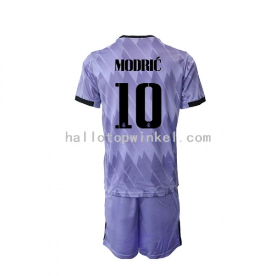 Real Madrid Voetbalshirt Modrić 10 Kleuters/Kids Uit Tenue 2022-2023 Korte Mouw