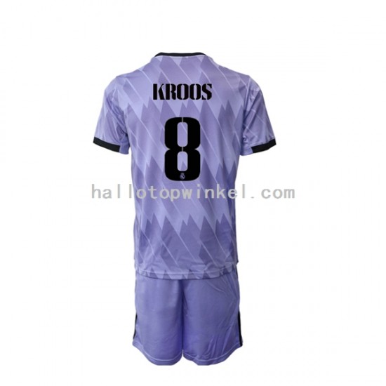 Real Madrid Voetbalshirt Toni Kroos 8 Kleuters/Kids Uit Tenue 2022-2023 Korte Mouw