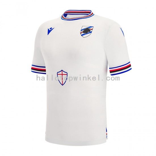 Sampdoria Voetbalshirt Heren Uit Tenue 2022-2023 Korte Mouw
