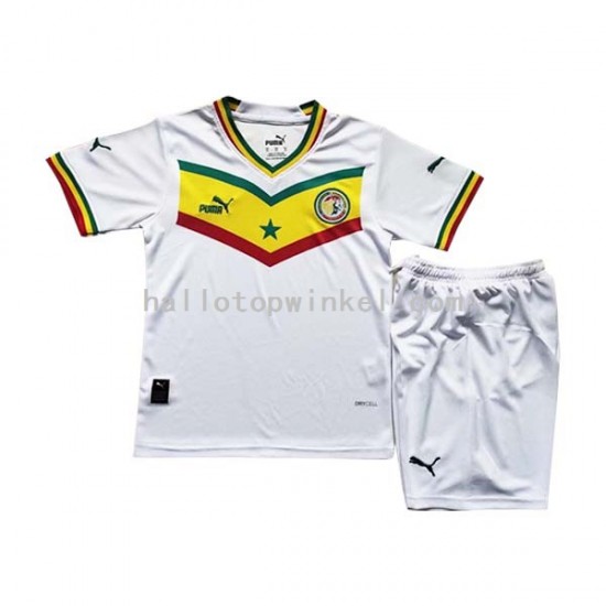 Senegal Voetbalshirt Kleuters/Kids Thuis Tenue WK 2022 Korte Mouw