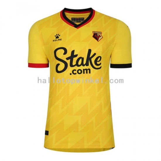 Watford Voetbalshirt Heren Thuis Tenue 2022-2023 Korte Mouw