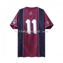 West Ham United Voetbalshirt Iron Maiden Retro Heren Uit Tenue 2011 Korte Mouw