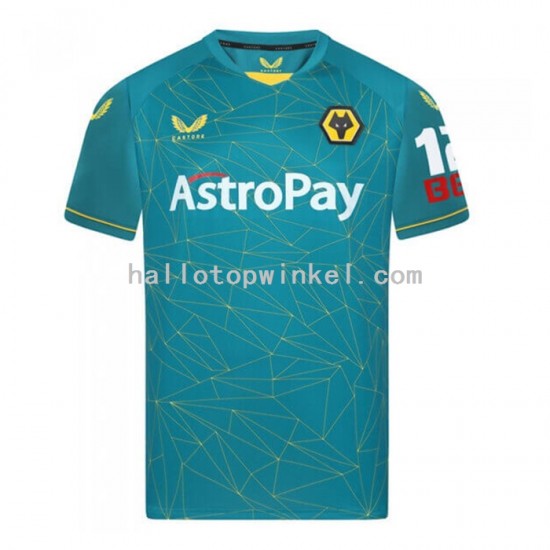 Wolverhampton Wanderers Voetbalshirt Heren Uit Tenue 2022-2023 Korte Mouw