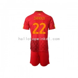 AS Roma Voetbalshirt Nicolo Zaniolo 22 Kleuters/Kids Thuis Tenue 2022-2023 Korte Mouw