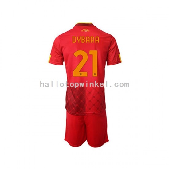 AS Roma Voetbalshirt Paulo Dybala 21 Kleuters/Kids Thuis Tenue 2022-2023 Korte Mouw