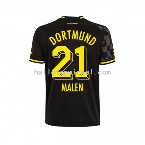 Borussia Dortmund Voetbalshirt Donyell Malen 21 Heren Uit Tenue 2022-2023 Korte Mouw