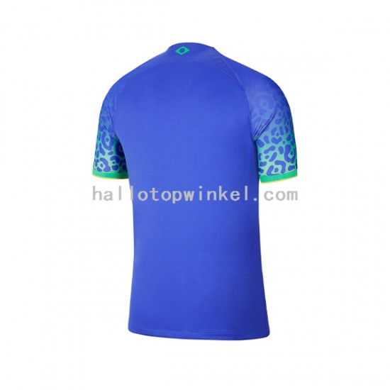 Brazilië Voetbalshirt Heren Uit Tenue WK 2022 Korte Mouw