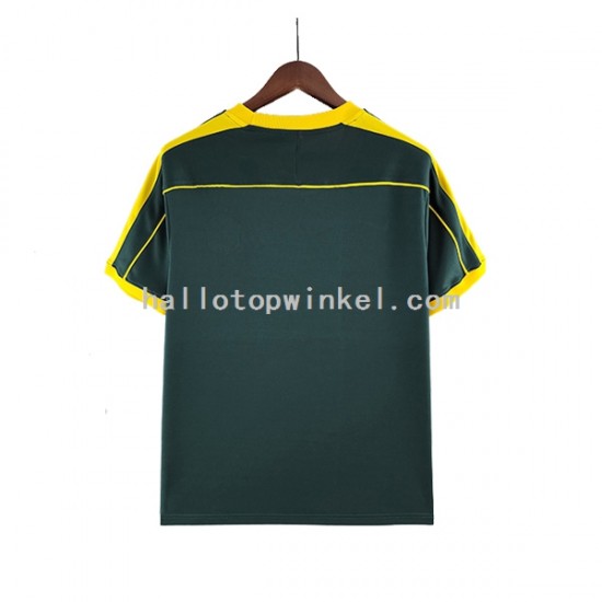 Brazilië Voetbalshirt 1998 Doelman Retro Heren Uit Tenue Korte Mouw