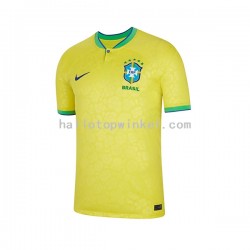 Brazilië Voetbalshirt Heren Thuis Tenue WK 2022 Korte Mouw