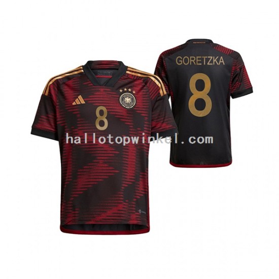 Duitsland Voetbalshirt Leon Goretzka 8 Heren Uit Tenue WK 2022 Korte Mouw