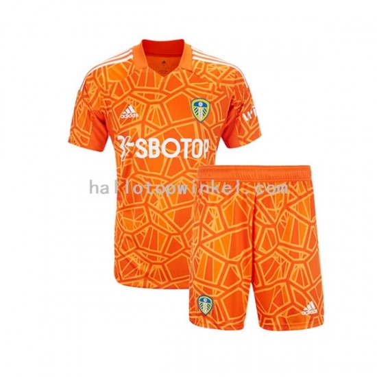 Leeds United Voetbalshirt Doelman Kleuters/Kids Uit Tenue 2022-2023 Korte Mouw