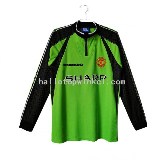Manchester United Voetbalshirt Doelman Retro Heren Thuis Tenue 1998-1999 Lange Mouw