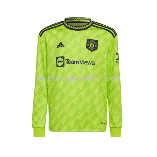 Manchester United Voetbalshirt Heren Derde Tenue 2022-2023 Lange Mouw