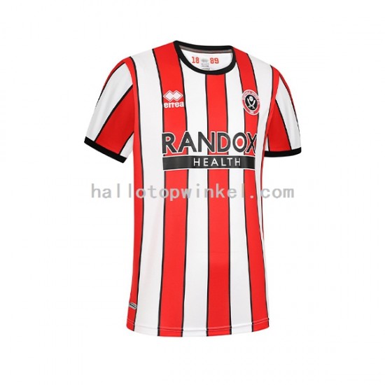 Sheffield United Voetbalshirt Heren Thuis Tenue 2022-2023 Korte Mouw
