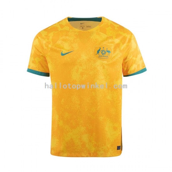 Australië Voetbalshirt Heren Thuis Tenue WK 2022 Korte Mouw