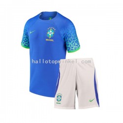 Brazilië Voetbalshirt Kleuters/Kids Uit Tenue WK 2022 Korte Mouw