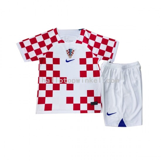 Kroatië Voetbalshirt Kleuters/Kids Thuis Tenue WK 2022 Korte Mouw
