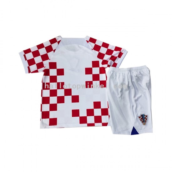 Kroatië Voetbalshirt Kleuters/Kids Thuis Tenue WK 2022 Korte Mouw