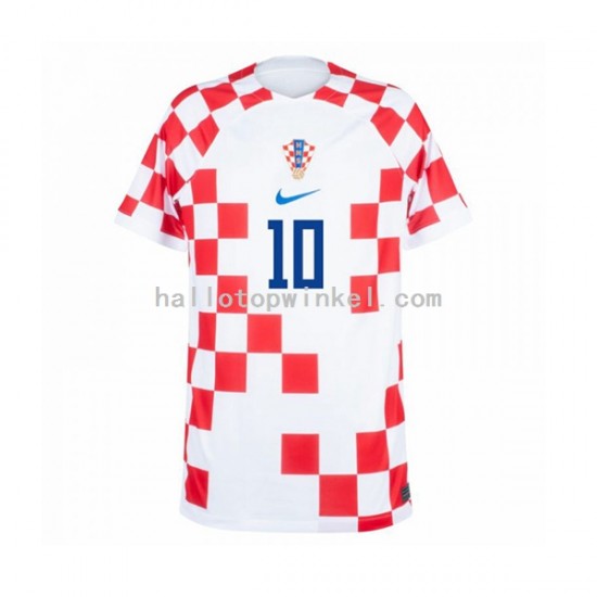 Kroatië Voetbalshirt Modrić 10 Heren Thuis Tenue WK 2022 Korte Mouw