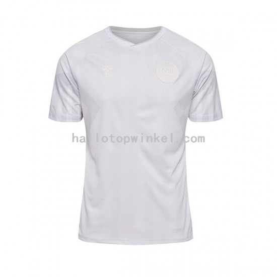 Denemarken Voetbalshirt Heren Uit Tenue WK 2022 Korte Mouw