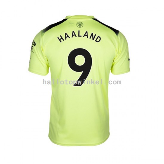 Manchester City Voetbalshirt Haaland 9 Heren Derde Tenue 2022-2023 Korte Mouw
