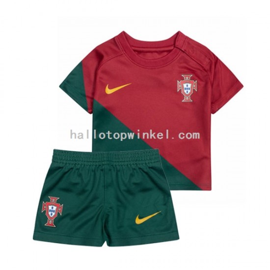 Portugal Voetbalshirt Kleuters/Kids Thuis Tenue WK 2022 Korte Mouw