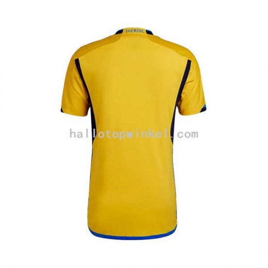 Zweden Voetbalshirt Heren Thuis Tenue 2022 Korte Mouw