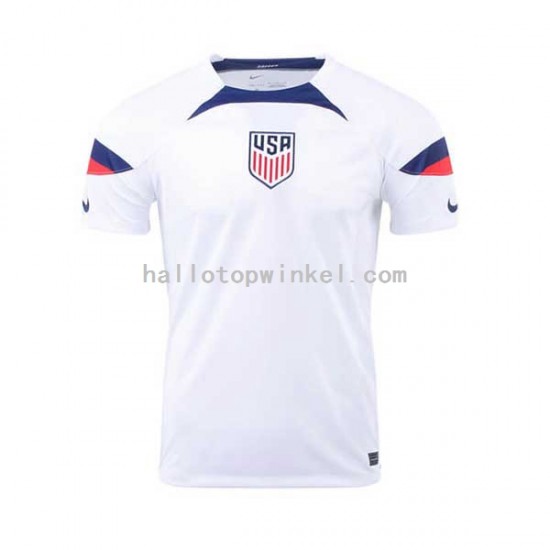 USA Voetbalshirt Heren Thuis Tenue WK 2022 Korte Mouw