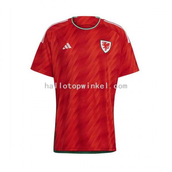Wales Voetbalshirt Heren Thuis Tenue WK 2022 Korte Mouw
