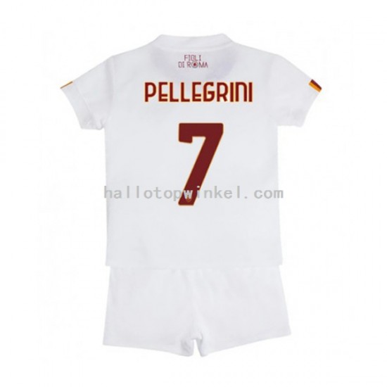 AS Roma Voetbalshirt Lorenzo Pellegrini 7 Kleuters/Kids Uit Tenue 2022-2023 Korte Mouw
