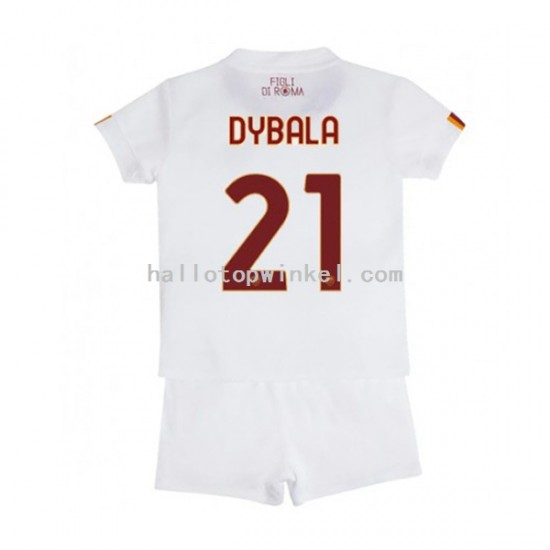 AS Roma Voetbalshirt Paulo Dybala 21 Kleuters/Kids Uit Tenue 2022-2023 Korte Mouw