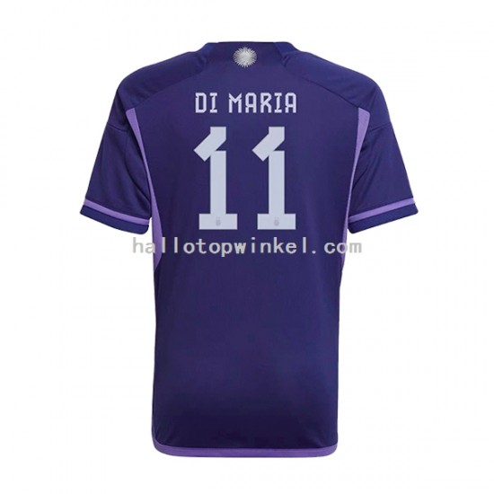 Argentinië Voetbalshirt Di Maria 11 Heren Uit Tenue WK 2022 Korte Mouw