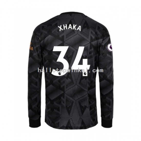 Arsenal Voetbalshirt Granit Xhaka 34 Heren Uit Tenue 2022-2023 Lange Mouw