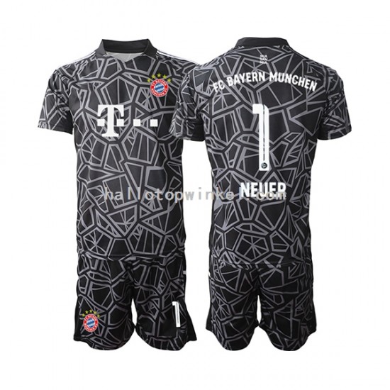 FC Bayern München Voetbalshirt Manuel Neuer 1 Doelman Kleuters/Kids Thuis Tenue 2022-2023 Korte Mouw
