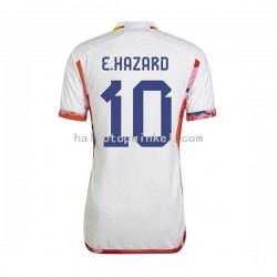 België Voetbalshirt Eden Hazard 10 Heren Uit Tenue WK 2022 Korte Mouw